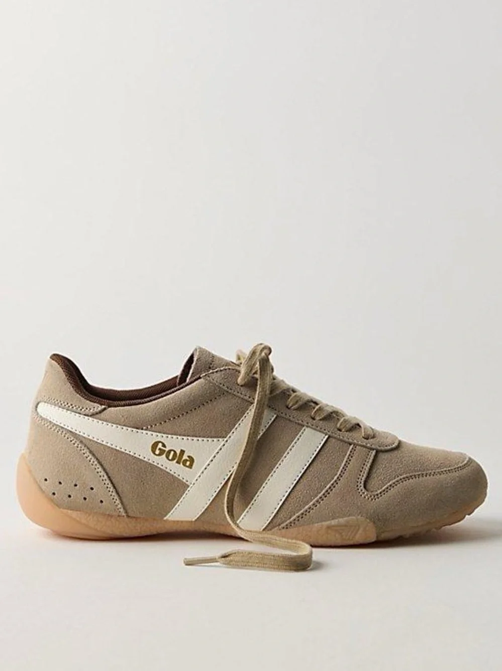 New Gola Chase Suede Sneakers Bone